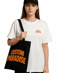 Totebag personnalisé en coton blanc avec impression logo à Paris