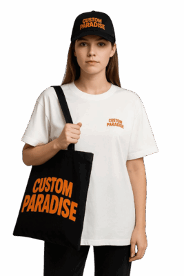 Totebag personnalisé en coton blanc avec impression logo à Paris