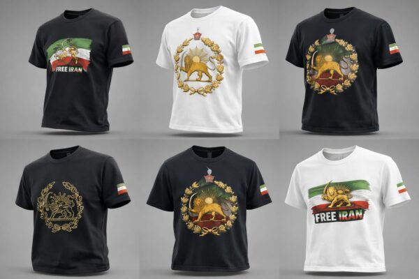t-shirt Lion et Soleil, t-shirt Pahlavi