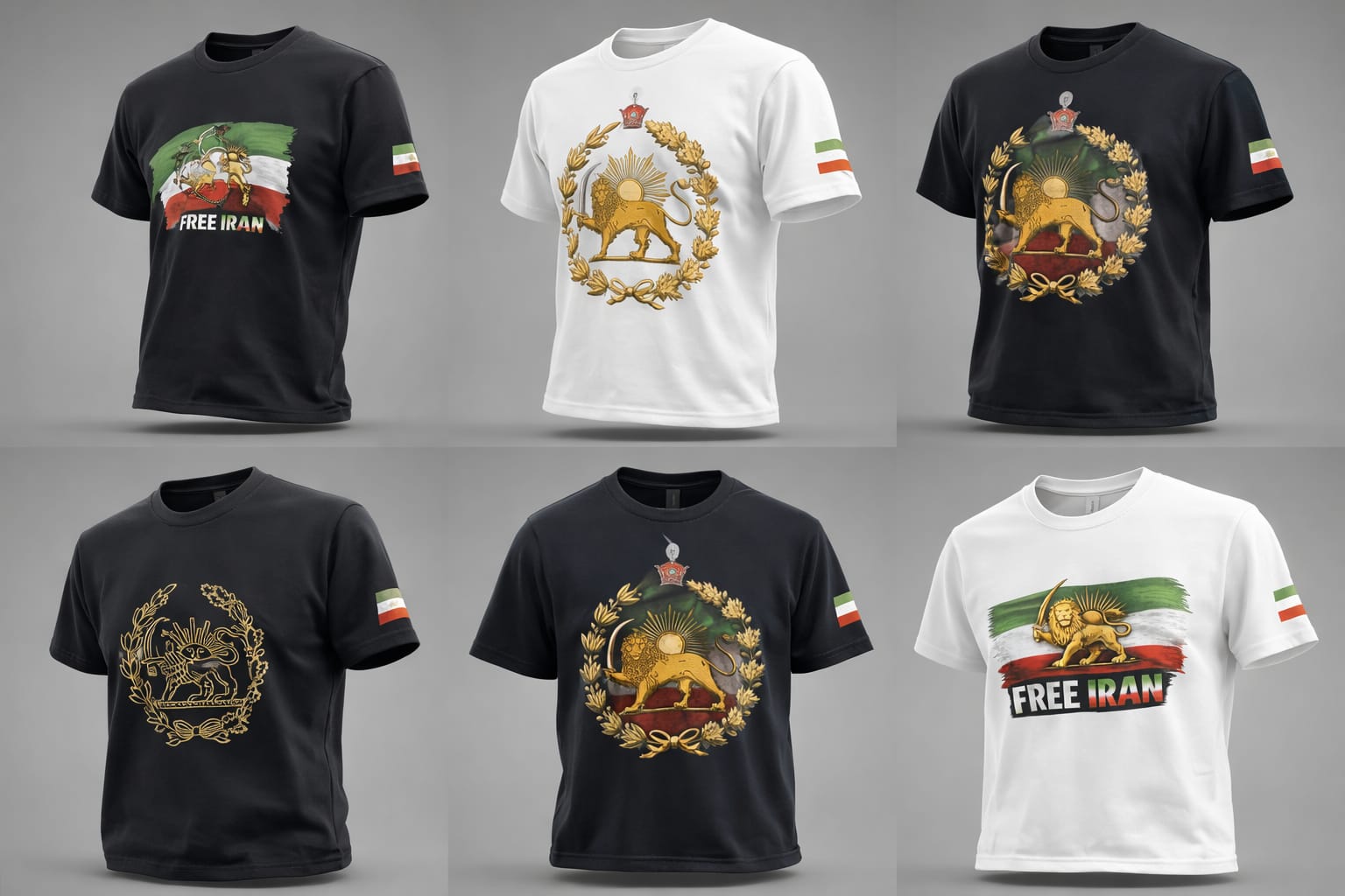 t-shirt Lion et Soleil, t-shirt Pahlavi